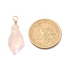 Natural Rose Quartz Pendants PALLOY-JF01048-03-4