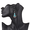 3 Pairs Tibetan Style Alloy Synthetic Turquoise Dangle Earrings EJEW-JE06575-5