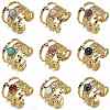 Natural & Synthetic Gemstone Finger Rings RJEW-U027-03G-1