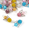 20Pcs 5 Colors Polymer Clay & Glass Rhinestone Pendants FIND-TA0004-83-2