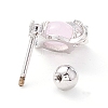 Planet with Star Cubic Zirconia Dangle Stud Earrings LS-EJEW-A065-14P-2