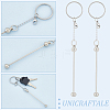 304 Stainless Steel & Iron Beadable Bar Keychain for DIY Crafts Jewelry Making KEYC-UN00005-5