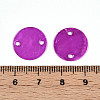 Dyed Natural Capiz Shell Disc Links Connector Charms SSHEL-WH0006-01A-8-3