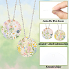 45Pcs Blank Double-sided Heat Transfer Aluminium Pendants DIY-SP0006-29A-3