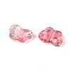 Spray Painted Transparent Acrylic Beads OACR-N149-01F-2
