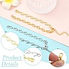 2Pcs Brass End with Chains AJEW-CJ00012-3
