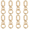 8Pcs Alloy Spring Gate Rings FIND-BBC0004-68-7
