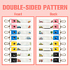 PU Leather & Cotton Name Marker Keychain AJEW-WH0514-007-3
