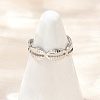 Brass Adjustable Cuff Rings for Women RJEW-B132-02A-P-1