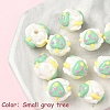 10Pcs Hand Painted Opaque Acrylic with Enamel Beads MACR-YW0003-27-1