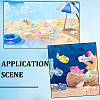 70Pcs 7 Colors Luminous Transparent Resin Shark Ornaments DJEW-SC0001-23-7
