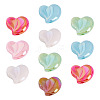 10Pcs UV Plating Opaque Acrylic Beads OACR-TA0004-07-1