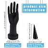   4Pcs 2 Style PVC Hand Model and Cone Shaped Acrylic Ring Displays ODIS-PH0001-31-2