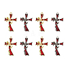 10Pcs 2 Colors Alloy Enamel Pendants ENAM-CJ0002-15-1