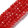 Baking Painted Imitation Jade Glass Bead Strands DGLA-A034-J8MM-A32-1