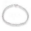Tarnish Resistant 304 Stainless Steel Cable Chain Bracelets BJEW-P237-21P-01-1