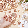 60Pcs 2 Colors Bear Opaque Resin Cabochons CRES-UN0001-05-2