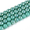 Electroplate Opaque Glass Beads Strands GLAA-T032-P6mm-AB12A-1