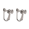 Tarnish Resistant 304 Stainless Steel Clip-on Earring Settings X-STAS-Q227-01-1