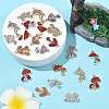 24Pcs 6 Colors Rack Plating Alloy Rhinestone Pendants FIND-FS0004-98-4