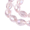 Electroplate Transparent Glass Beads Strands LS-GL-N002-01A-A03-3