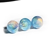 20Pcs Gradient Color & UV Plating Rainbow Iridescent Opaque Resin Beads PW-WG1BD98-15-1