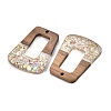Epoxy Resin & Walnut Wood Pendants RESI-T057-13B-2