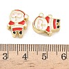 Christmas Brass Enamel Beads KK-I474-G28-3