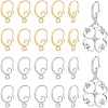 20 Pairs 2 Colors Brass Earring Hooks KK-BC0007-63-1