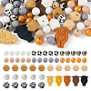 75Pcs 15 Style Silicone Beads SIL-TA0001-34-2