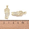 Religion Brass Micro Pave Clear Cubic Zirconia Pendants KK-N287-46J-G-3