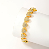 Fashionable Alloy Crystal Rhinestone Heart Link Bracelets for Women RY1870-1
