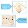 Olycraft 4Pcs Unfinished Natural Wood Photo Frames WOOD-OC0002-55B-3