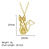 Stainless Steel Geometric Artistic Hollow Animal Pendant Necklaces JK0174-12-1