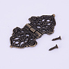 Wooden Box Lock Catch Clasps FIND-WH0058-04-1