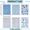 6Pcs 6 Styles Paper Ceramic Decals DIY-BC0015-30A-2