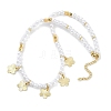 6mm Round ABS Imitation Pearl Beaded Necklaces NJEW-P317-12B-G-2