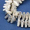 Electroplated Natural Lava Rock Beads Strands G-I360-H01-04-3