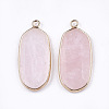 Natural Rose Quartz Pendants G-T112-23I-2