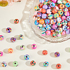120Pcs Handmade Flower Pattern Polymer Clay Beads CLAY-PA0001-24C-7
