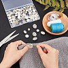 AHADERMAKER 80Pcs 4 Style Alloy Rhinestone Shank Buttons DIY-GA0003-58-3