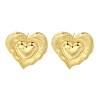 Rack Plating Heart Brass Stud Earrings EJEW-I310-25G-2