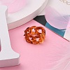 Acrylic Curb Chains Finger Rings RJEW-JR00311-05-4