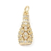 Brass Micro Pave Cubic Zirconia Pendants KK-D357-43G-1