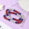 1Pc Polymer Clay Rhinestone Round Beaded Stretch Necklaces NJEW-SP0001-14D-7