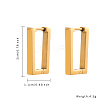 Simple Square Stainless Steel Hoop Earrings OA6686-2-8