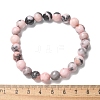 Natural Zebra Jasper Bead Stretch Bracelets X-BJEW-K212-B-035-5