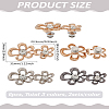 3Pcs 3 Colors Flower Shape Alloy Adjustable Jean Button Pins FIND-LP0006-02-2