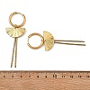 304 Stainless Steel & 201 Stainless Steel Snake Chain Tassel Dangle Earrings EJEW-JE07388-5