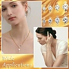 120Pcs 4 Styles Brass Pave Clear Cubic Zirconia Connector Charms RB-YW0001-31G-6